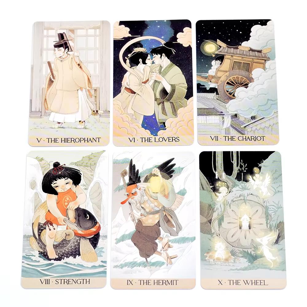 Yokai Tarot Deck Tarotkarten Verwurzelt in japanischer Folklore Englische Version Brettspiel Familie Wahrsagen Partyspiel Orakelkarten Spielzeug