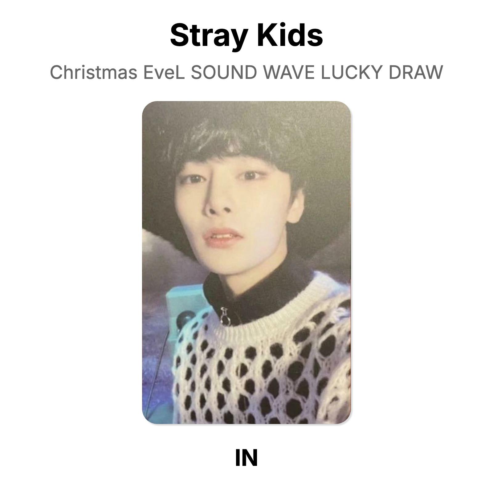 Stray Kids Рождественский вечер SOUND WAVE Розыгрыш Официальная фотокарточка I.N