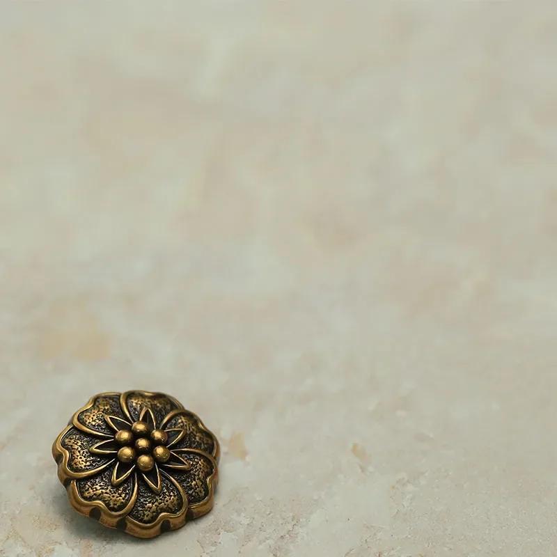 10pcs Beautiful Flower Buttons 18mm Classical Flower Metal Shank Buttons Sweater Blouse Sewing Accessories