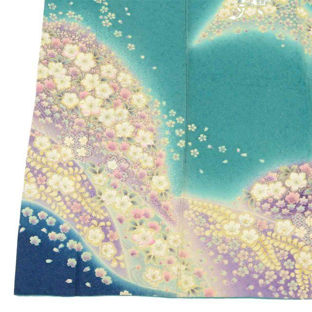 Used Kimono Recycled Kimono Furisode Furisode Vintage Furisode Vintage Furisode Pure Silk Silk LL Size Tall Large Size Tall Size Slightly Plump L