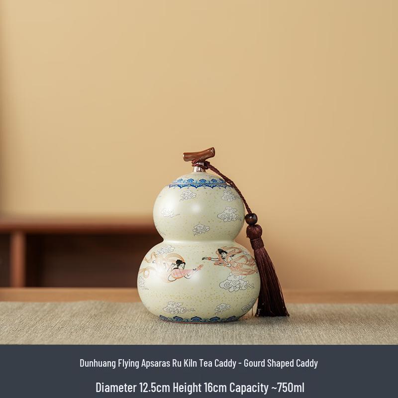 Dunhuang Flying Apsara Gourd Tea Caddy
