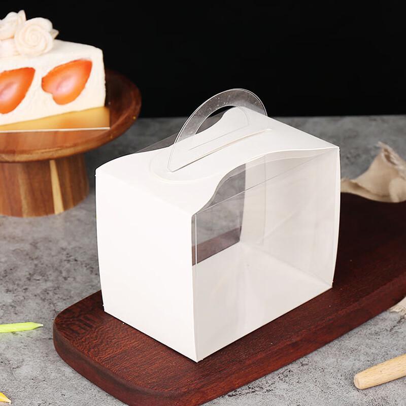 Clear Portable Dessert & Cake Slice Takeaway Boxes (50-Pack)