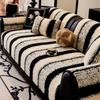 1pc Thickened Warm Plush Sofa Cover Soft Fleece Non-Slip Breathable Sofa Protector for Living Room, Bedroom, Office, Home Decor, Fits 3-4-5 Seat Sofas