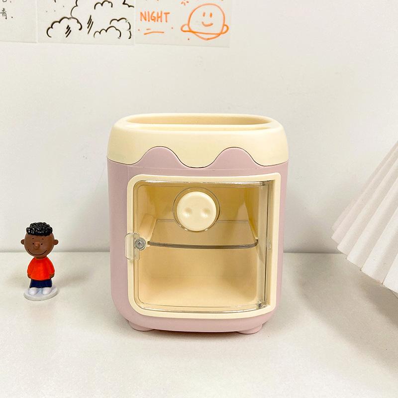 

Кавайная Свинка Подставка для Ручек Карандашей Контейнер для Хранения Кистей Органайзер для Стола Многофункциональный Скотч Канцтовары Офисные Принадлежности фиолетовый