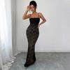 Elegant Style Suspender Hollow Skirt Dress Women's Clothing Autumn and Winter 2025