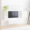 TV Wall Shelf Set Wall Mounted 6 pcs White