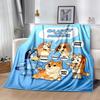 Blue Dog Adventure Blanket Soft Warm Cozy Perfect for Bedding Couch Bed Four Seasons Multipurpose Modern Style