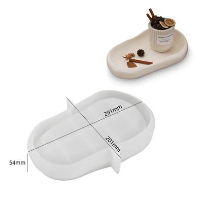 DIY Irregular Oval Tray Plate Silicone Mold Jewelry Storage Stand Fruit Tray Resin Mold Home Decor Flower Pot Base