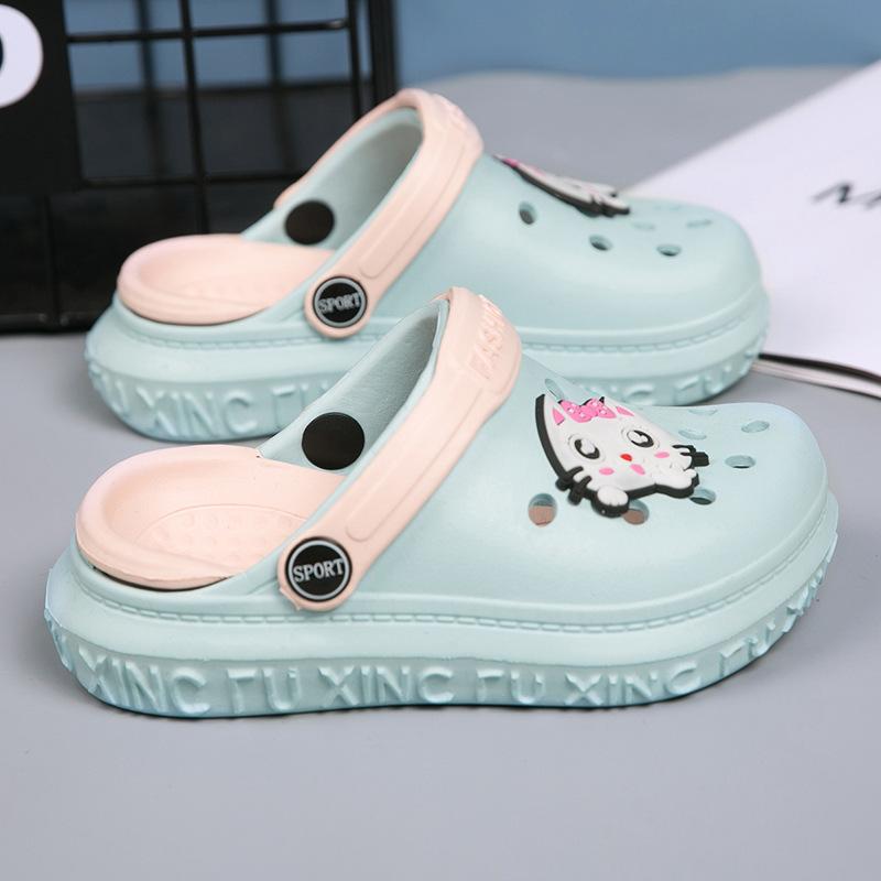 Children's Sandals Summer Baotou Boys and Girls Slippers Zhongtong Hole Shoes Breathable Children's Beach Shoes Classmates
