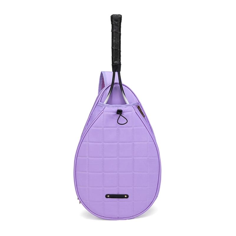 

Water Resistant Slings Bags For Tennis Paddles And Pickleballs Racket, Chest Bag Adjustable Shoulder Strap Sports Purse фиолетовый