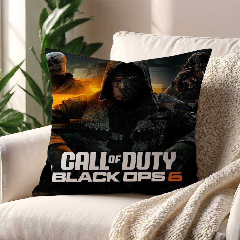Game C-Call of D-Duty Black Ops 6 Cushion Cover Pillow Case Pillowcase Soft Skin Friendly & Comfortable with a Hidden Zipper