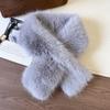 New Imitation Rex Rabbit Hair Cross Neck Cover Scarf Autumn and Winter Versatile Thickened Warm Couple Student Neck Scarf