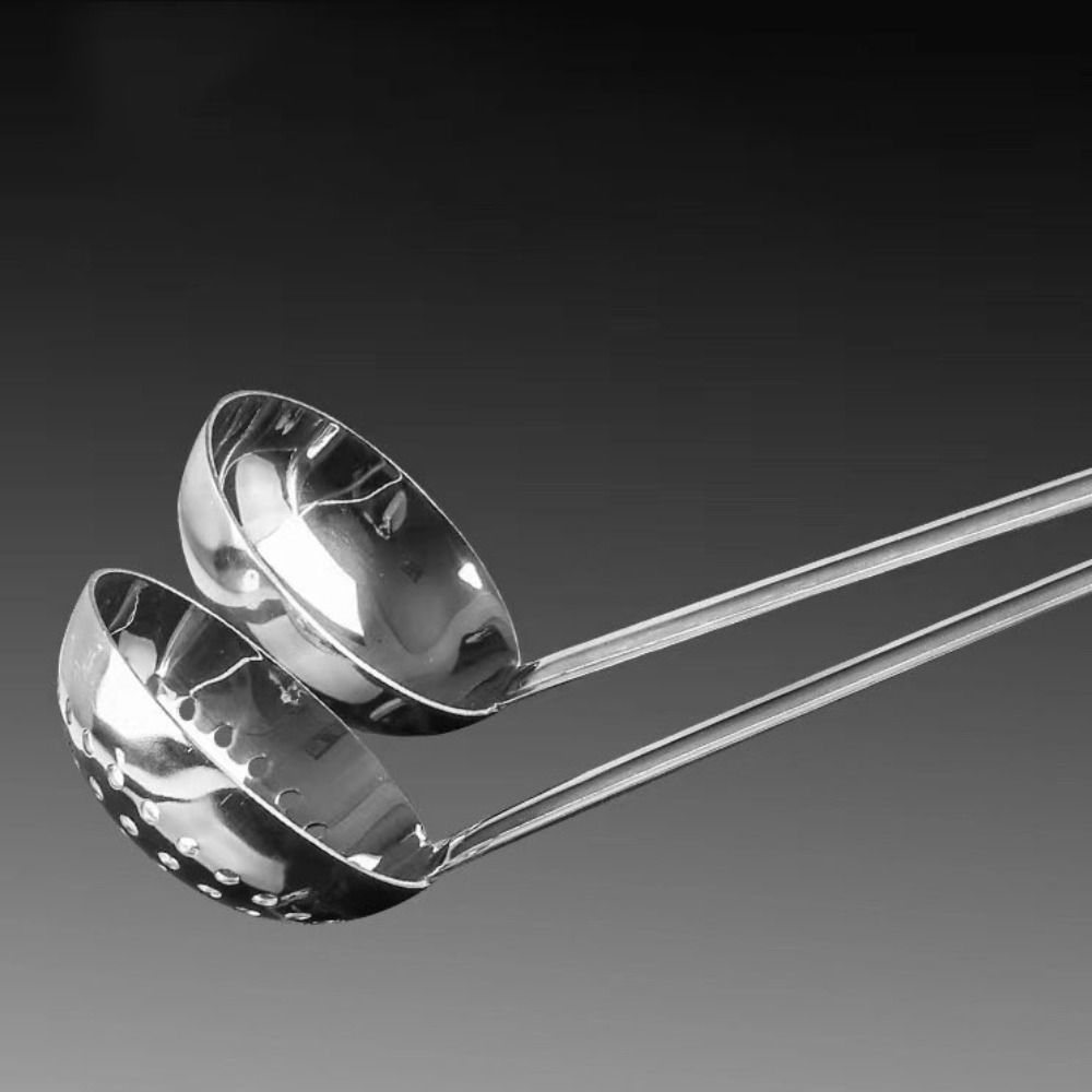 Rust-proof Soup Ladle Stainless Steel Slotted Spoon Practical Colander  Hotpot