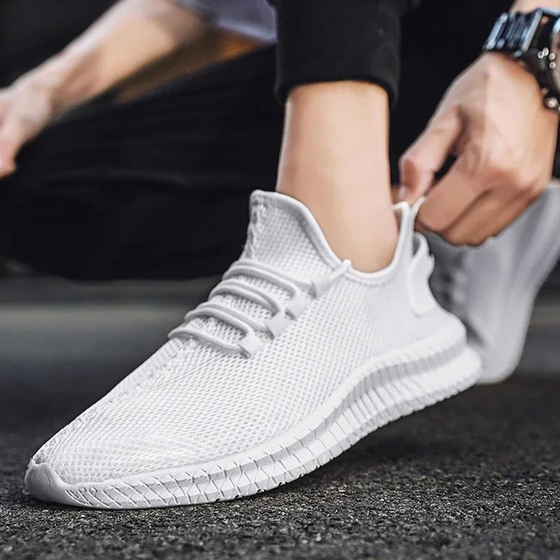 Fashion 39-48 Breathable Men's Running Shoes Lightweight Men Casual Shoes Flexible Male Vulcanized Shoes Platform Anti-slip Sneakers