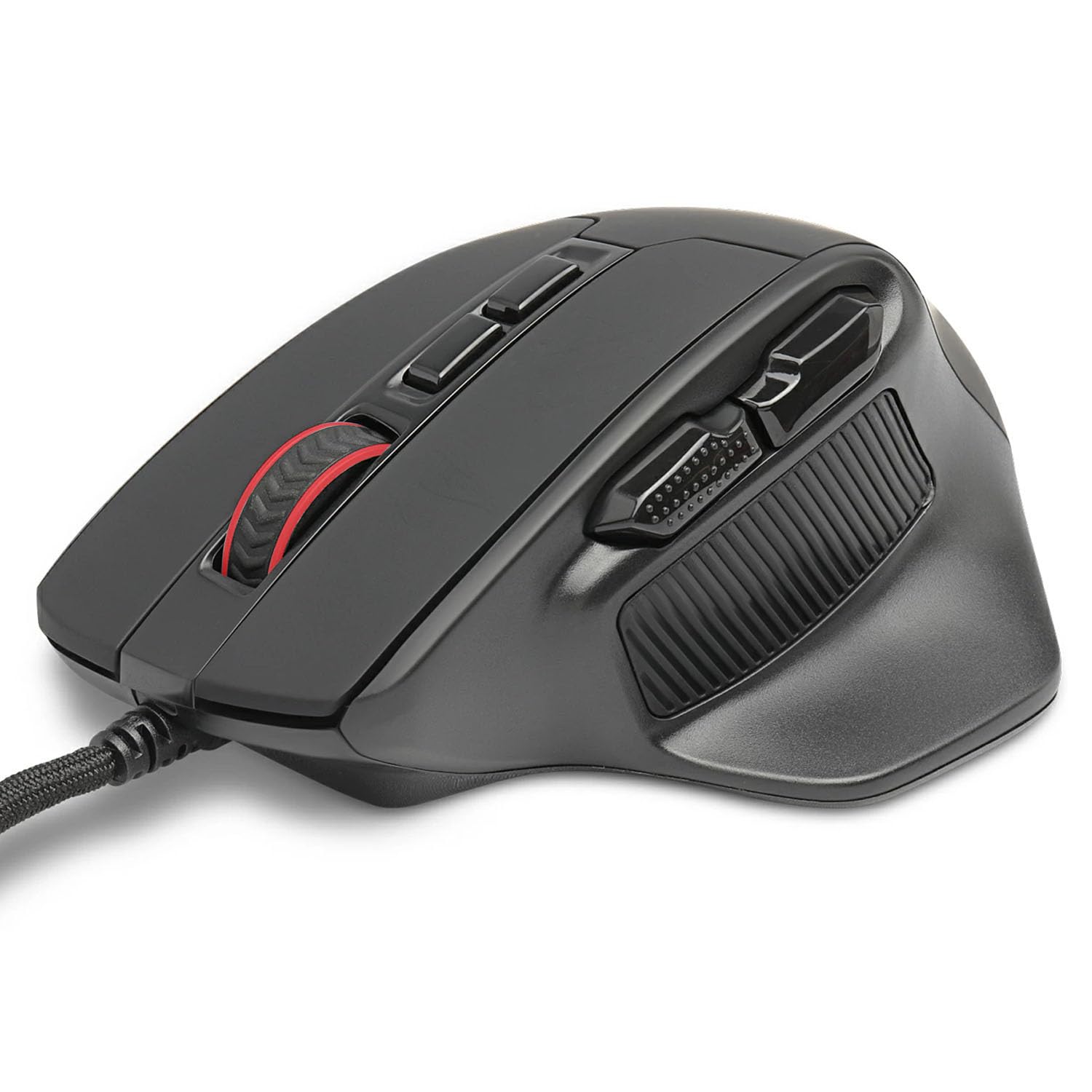 

RED SAMURAI Wired Gaming Mouse with RGB 12400 7 Customizable Side and Fast 1000Hz Response Ergonomic Design for Black Lighting, DPI, Buttons, Buttons,