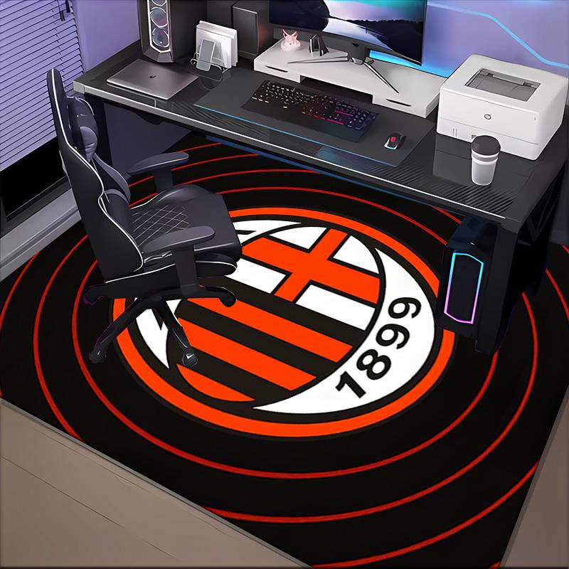 Milan Football club Printed Office Carpet Chair Cushion Entryway Rug, Rugs for Living Room, Bedroom Christmas gifts