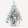 Mini Tabletop DIY Beaded Christmas Tree Craft Kit, Handmade Glass Bead Holiday Decor with Light String