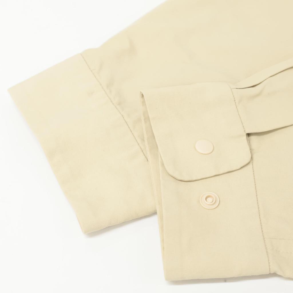 YAECA 15128 Cotton Cross Zip Shirt Tops L beigeUsed