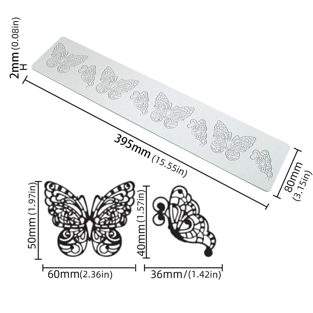 Hollow Out Butterfly Honeycombs Sugar Flipping Lace Pad DIY Chocolate Thin Crisps Cake Decoration Baking Silicone Mold