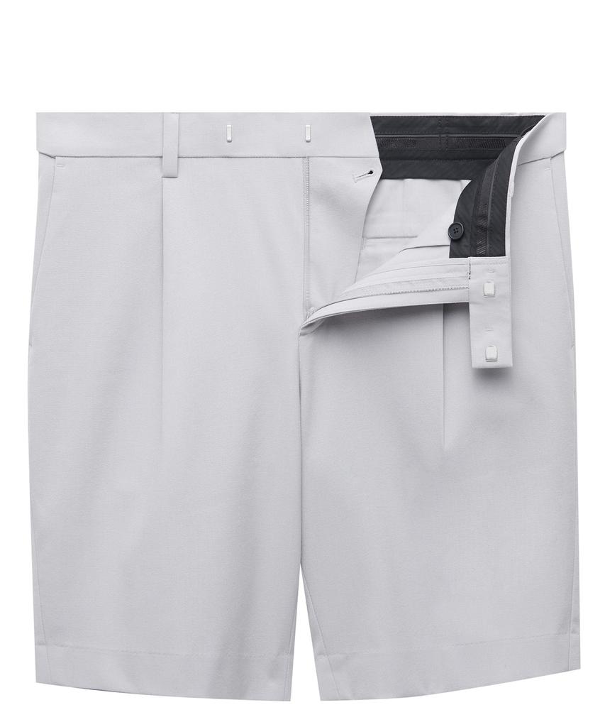 Musinsa Standard Lightweight Hidden Banding Half Slacks [Light Gray]