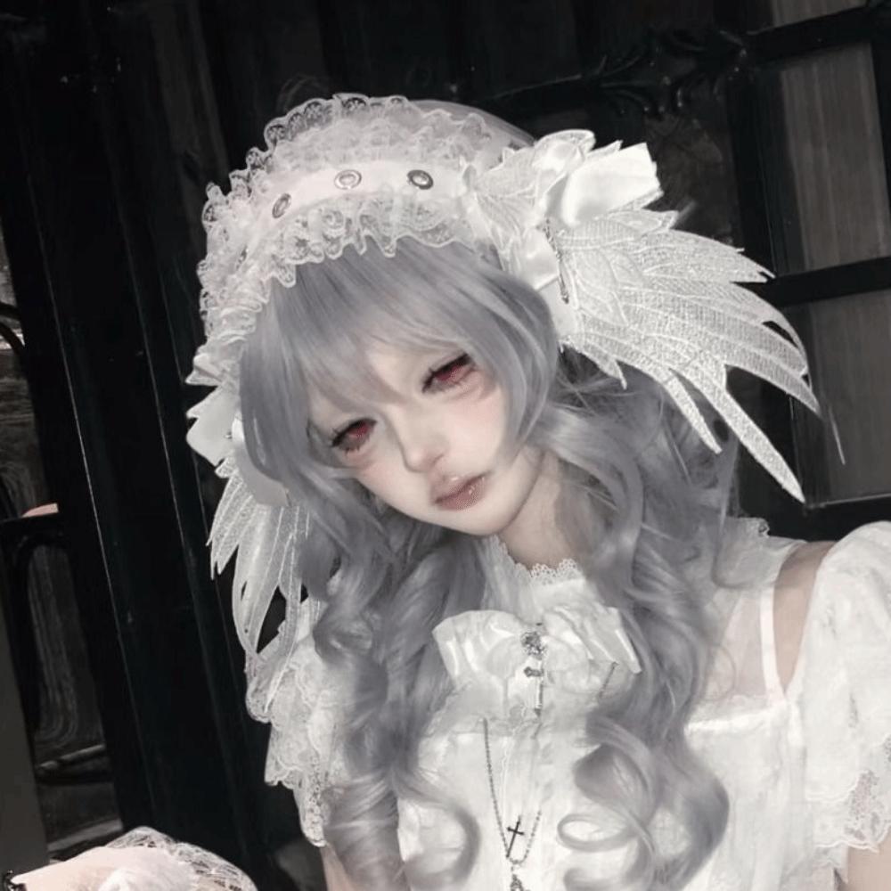 Jk Lolita Lace Headband Sweet Anime Maid Cosplay Headdress Gothic style Ruffled Hairband  Daily