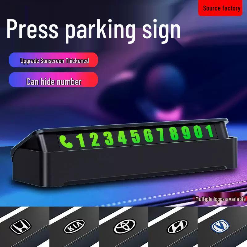 Luminous Temporary Car Phone Number Plate and Interior Decor