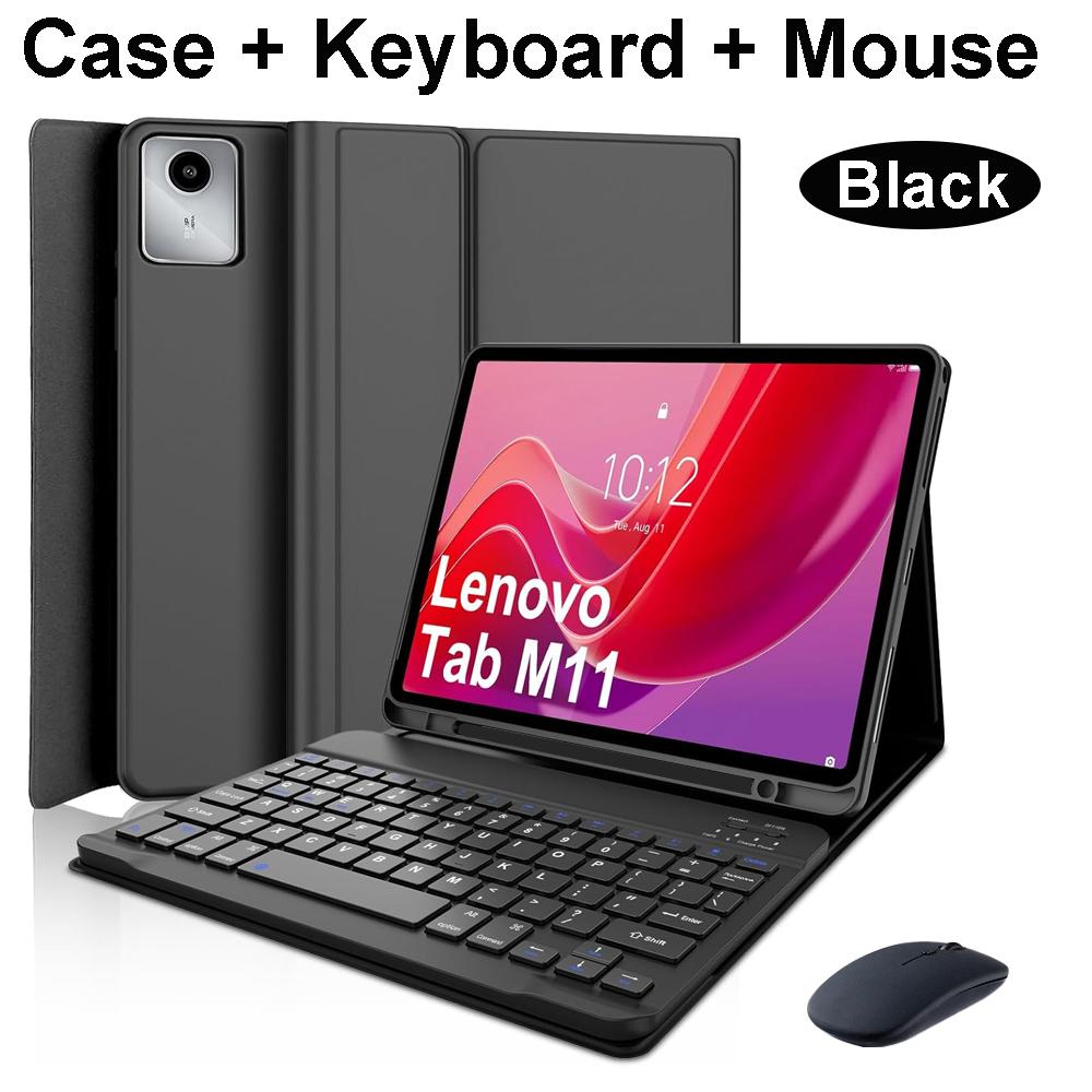 Étui pour Xiaoxin Pad 11 Pouces TB331FC, Housse avec clavier Bluetooth pour Tab M11 11 pouces TB330FU TB330XU Tab M11 11inch 2024&Portuguese