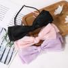 Korean Double Layer Satin Bow Headband - Elegant Hair Accessory for Face Washing