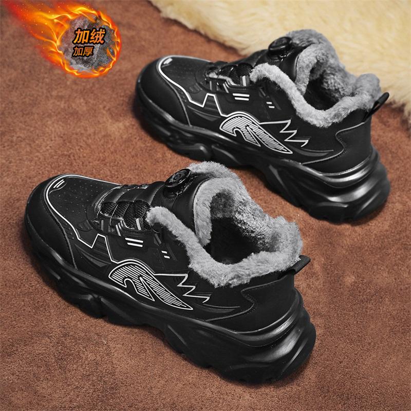 Fashion CYYTL Winter Mens Shoes Warm Fur Sneakers Casual Outdoor Leather Platform Sport Hiking Designer Luxury Tennis Loafers Snow Boots