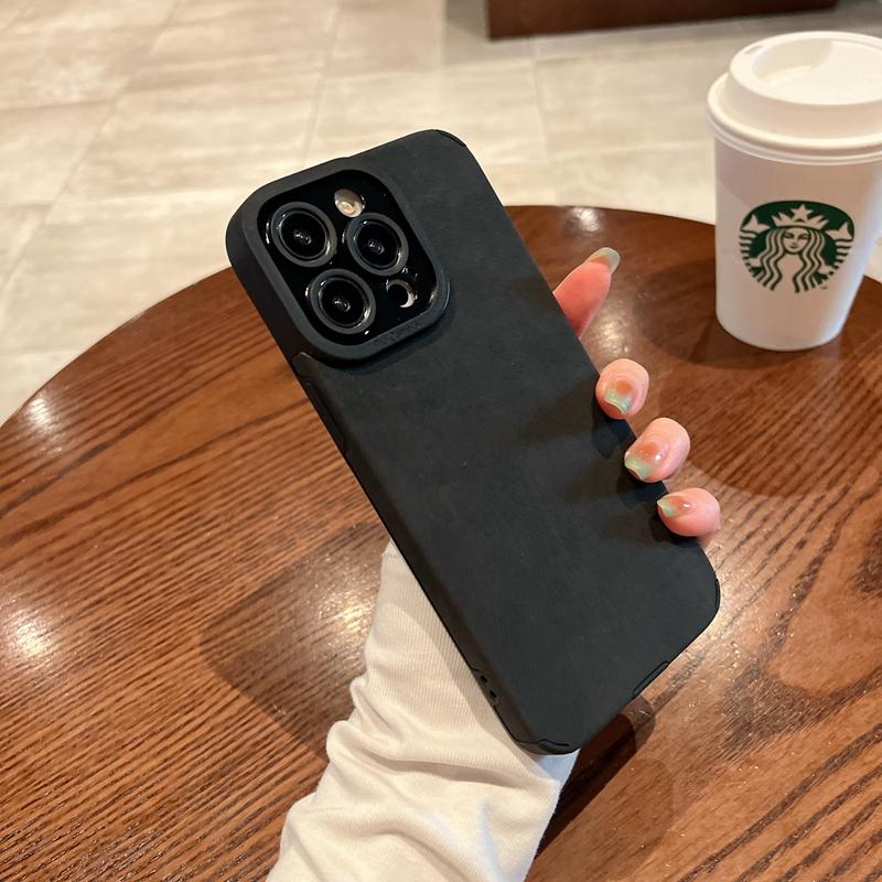 Luxuriöse Cortex Leder Handyhülle für iPhone 15 14 13 12 11 Pro Max X XS XR 7 8 Plus SE Weiche Silikonhüllen Abdeckung