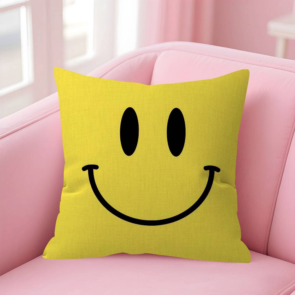 

Anime Smile fun cute Cushion Cover Inches Farmhouse Decor Home Throw Pillow Covers for Couch Decorations 30x30 cm