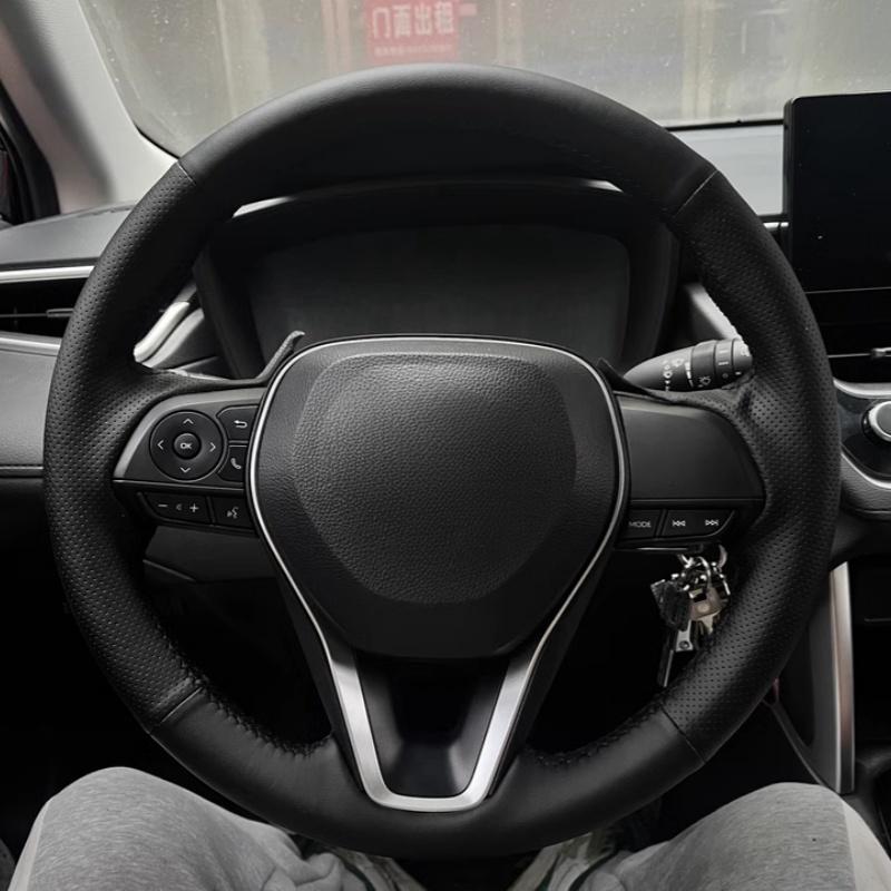 ized Hand-stitched Leather Steering Wheel Cover For TOYOTA COROLLA Camry Levin Avalon RAV4 Car Accessories