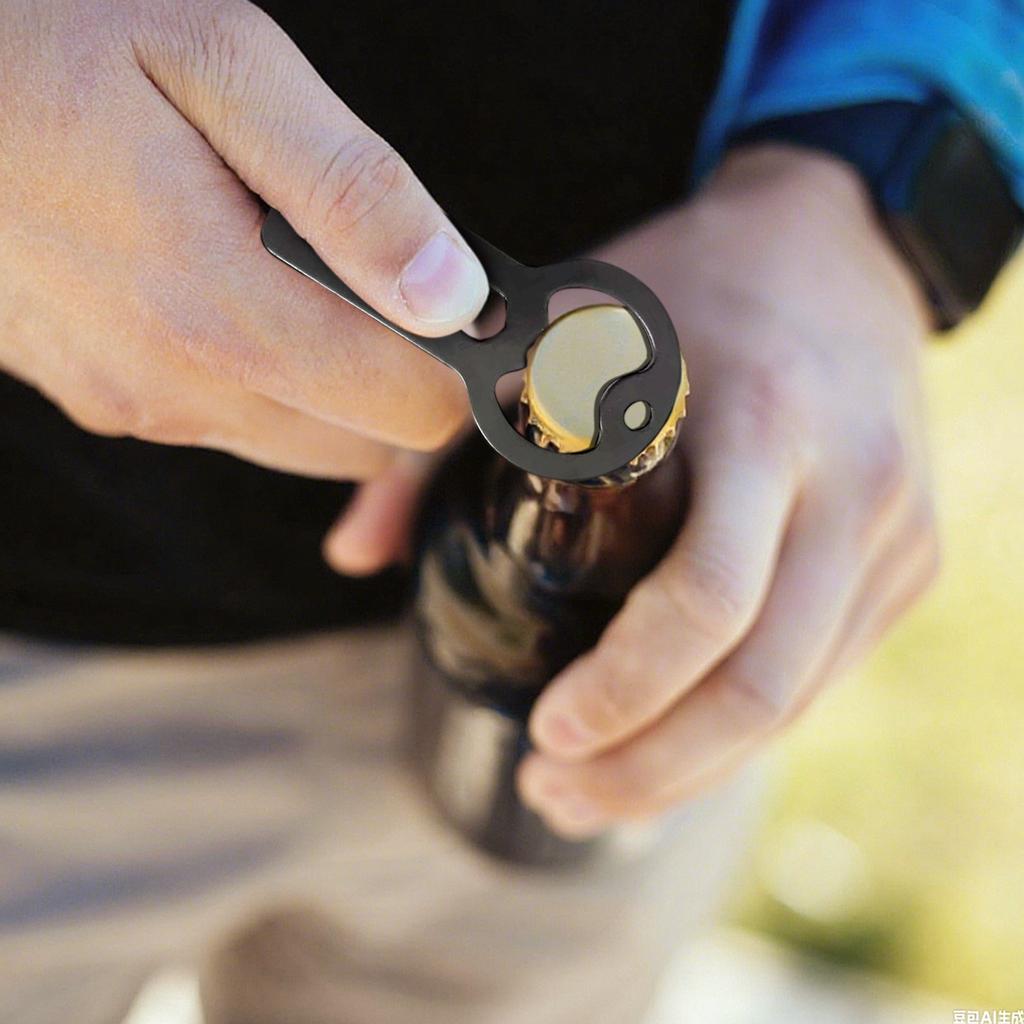 2 Pcs Bottle Opener With - Coating, Portable Stamped Steel Bottle Opener, Beer Bottle Cap Opener Keychain For Bartender, Bar, Kitchen, Outdoor, Etc.