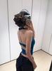 Spicy Girl Star Chain Halter Backless Camisole with Chest Pads & Cutout Design