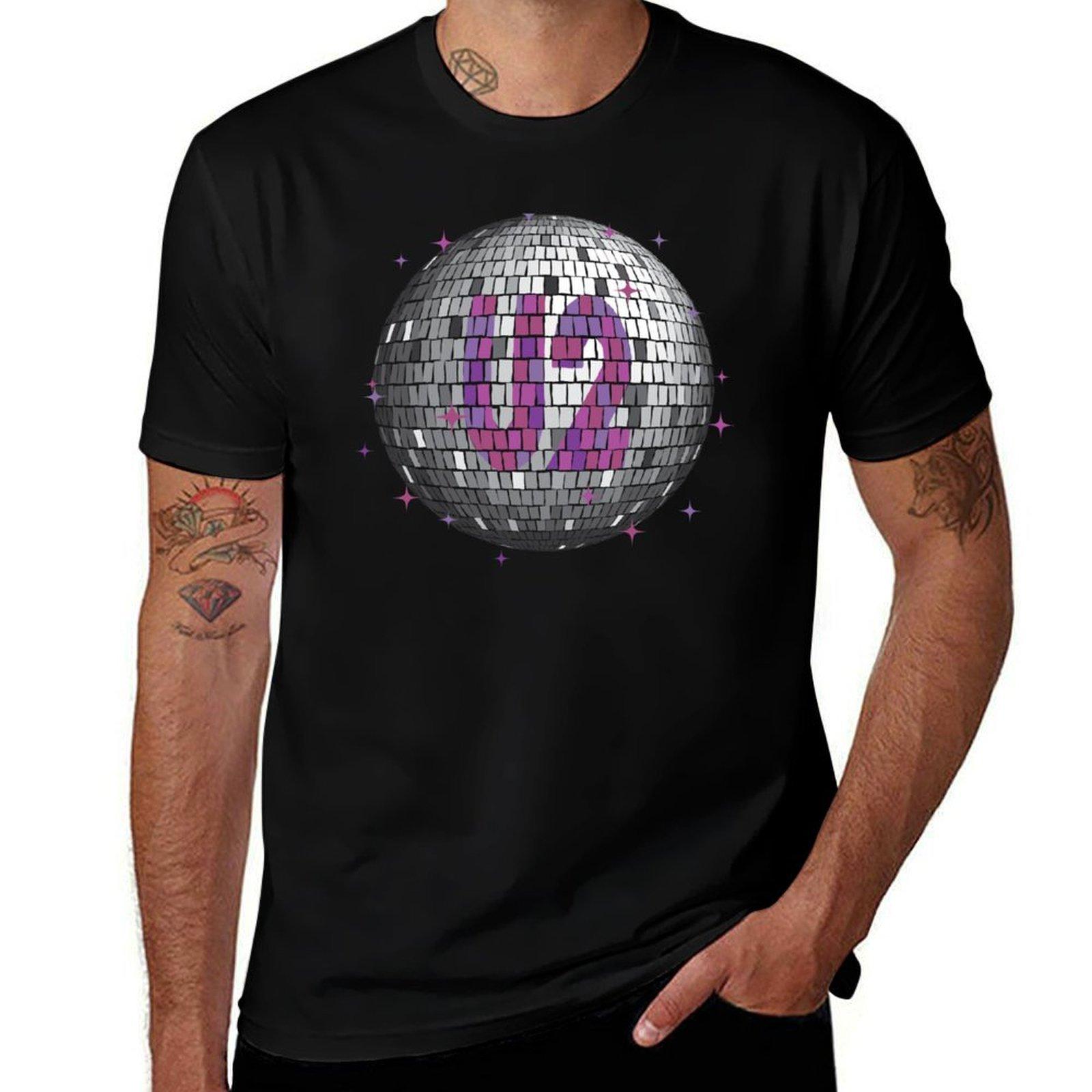 Disco Ball Graphic Design T-shirt XXXL