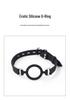 Silicone O-Ring Gag for BDSM, Female Slave Play, Deep Throat, Mouth Biting, Adult Ball Gag.