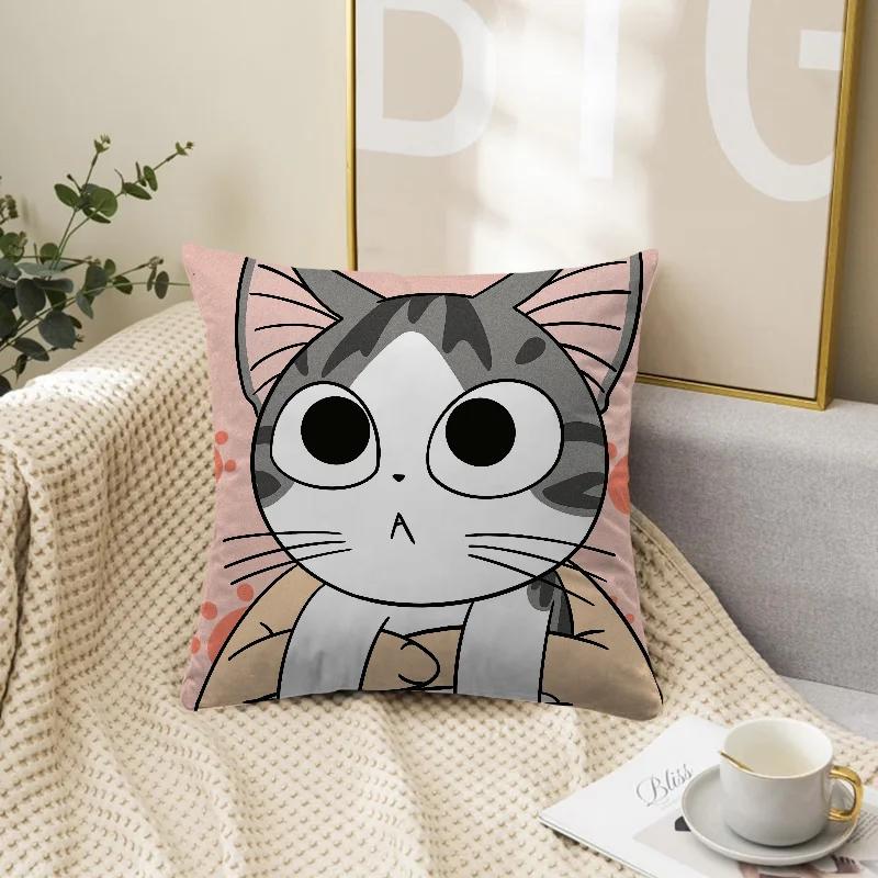 Anime Pillow Cat Chi'S Sweet Home Decorative Cushions Cover For Sofa Car Decoration Pilow Cases Pillowcases 50X50 Pillowcase