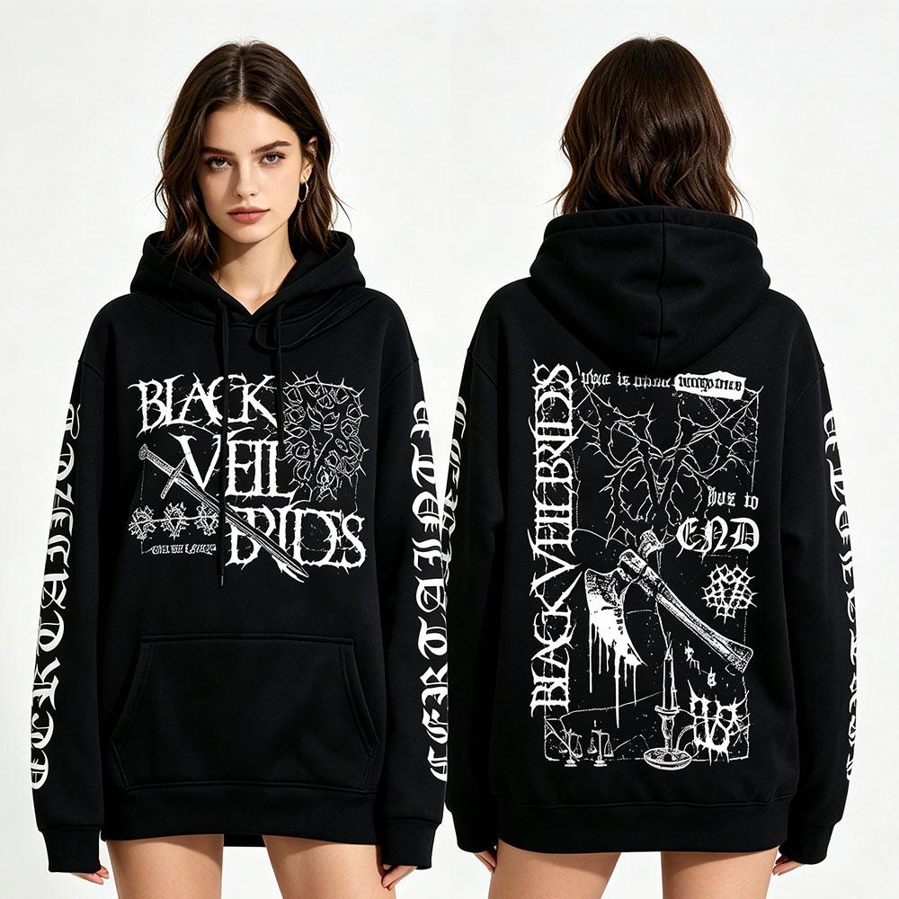 Certainty Hoodie Black Veil Brides Rockband Streetwear Mode Gothic Grafische Print Sweatshirts Dames Heren Losse Casual Pullover