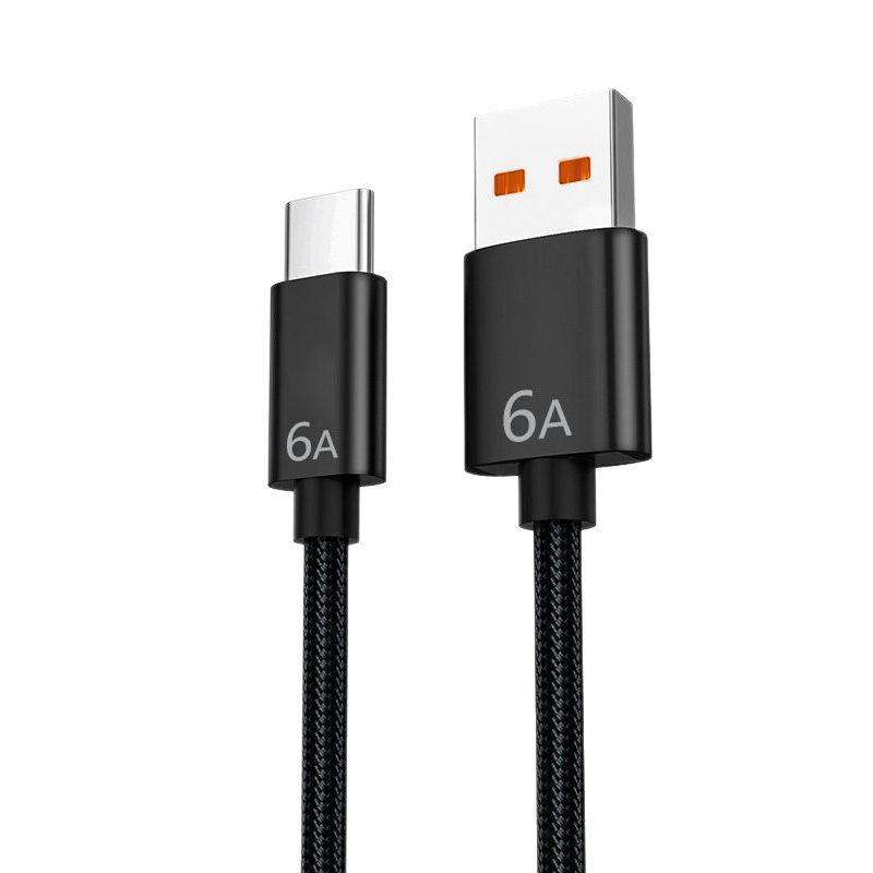 120W Super-Schnellladekabel Typ-C für Huawei, Vivo, Oppo, Honor 6A Flash