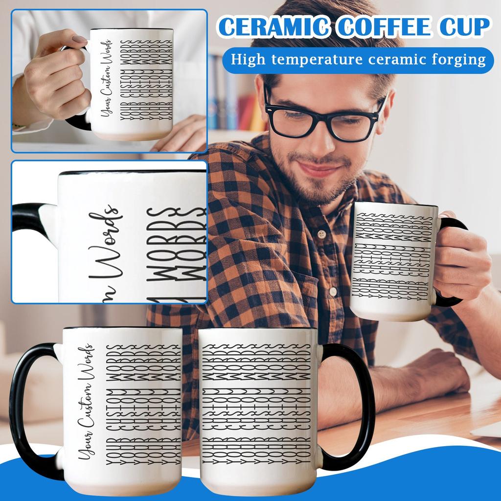 Creative New Ceramic Kitchen Fun Black Coffee Cup