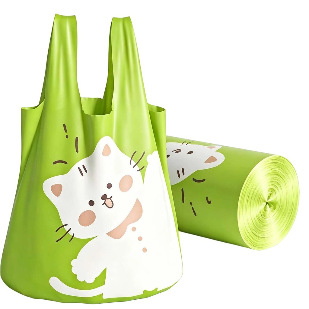 Home Use Print Bags with Handles, Creative Garbage Bags for Kitchen and