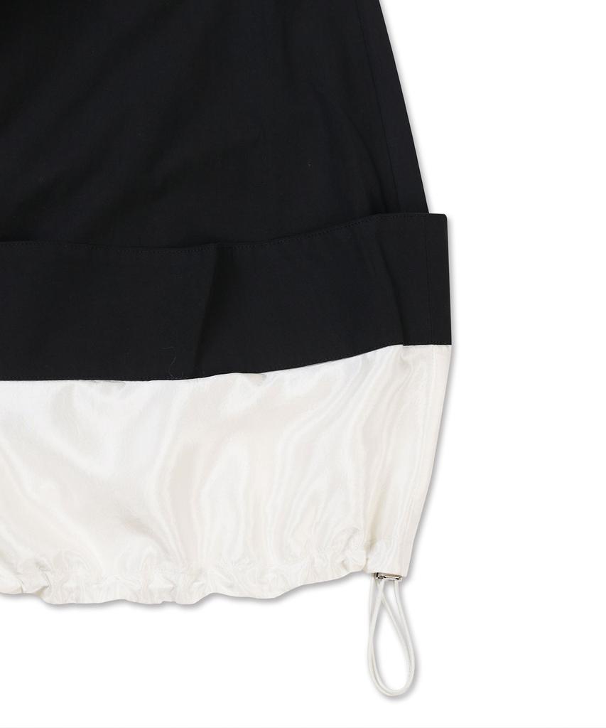 Michikoleondeonkosino Hem String Layered Dress Black