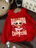 New Italian Brainrot Kids Hoodie Girls Clothing Cappuccina Ballerina Long Sleeve Tops for Child Funny Meme Sweatshirts Cute Tops
