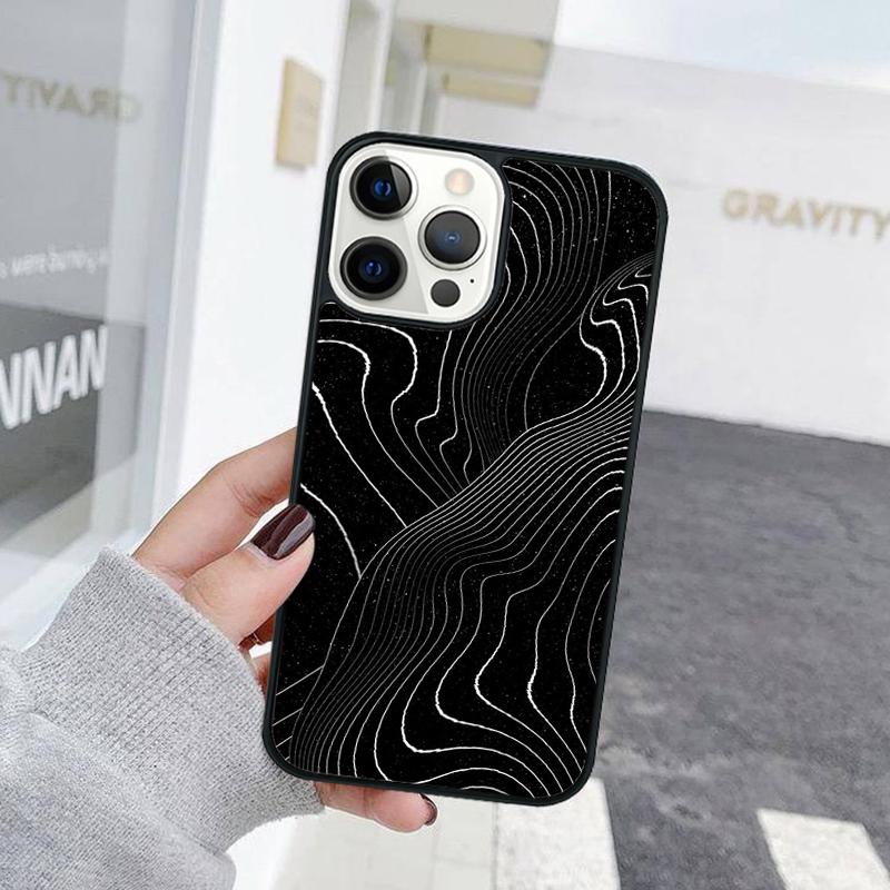 Fashion Abstract Art Line Wave Phone Case Cover For iPhone 17 Air 15 16e 11 13 14 Pro Max 12 Plus Max Fundas