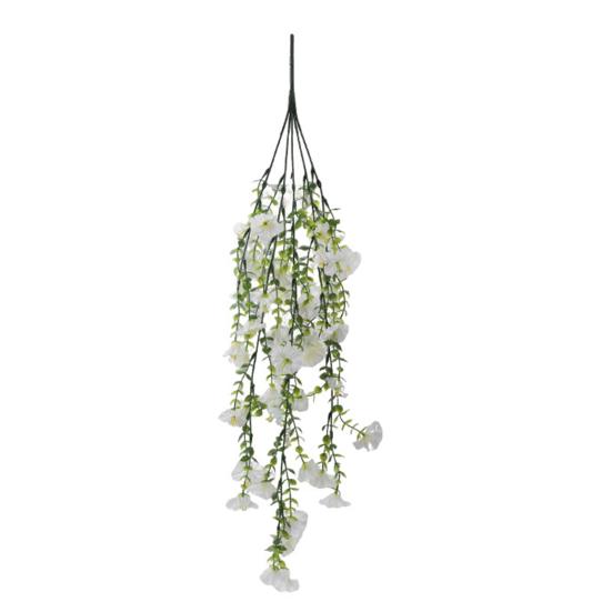 Hanging Artificial Morning Glory UV Resistant Fake Flower Indoor Outdoor Garden Porch Patio Wall Hanging Faux Flower Decoration