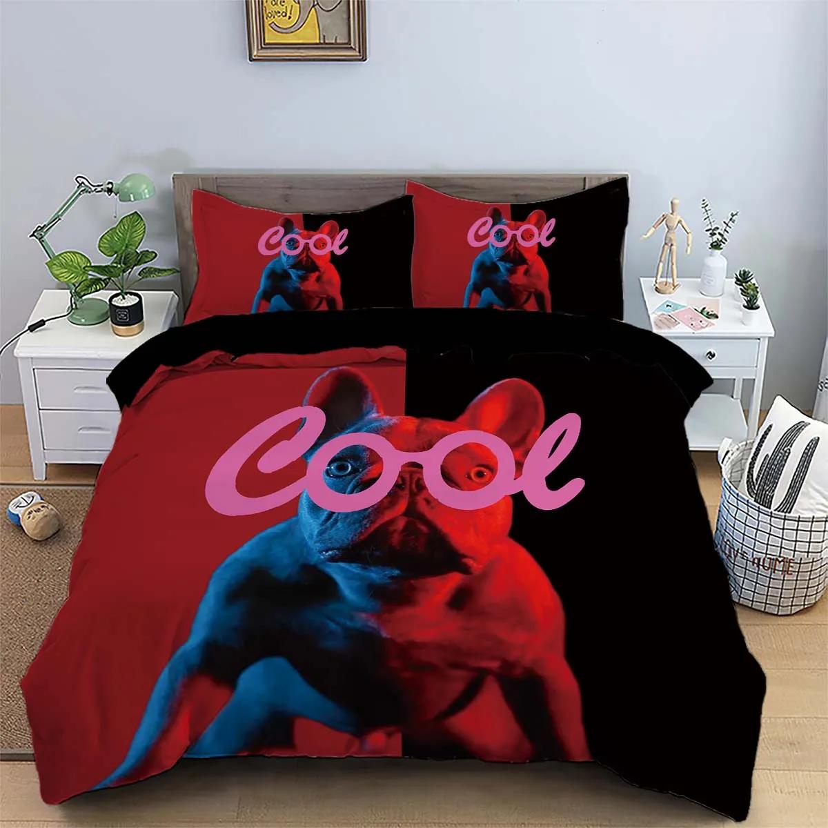 

Comforter 3-Piece Down With Domineering Dog Pattern Print (1 +2 S No Core) Bedding Set Comforter (quilt)-EU Single(135*200cm)3pcs