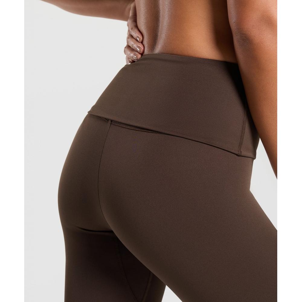 Gymshark Everyday Foldover Leggings Archive Brown B1b7g Nby8