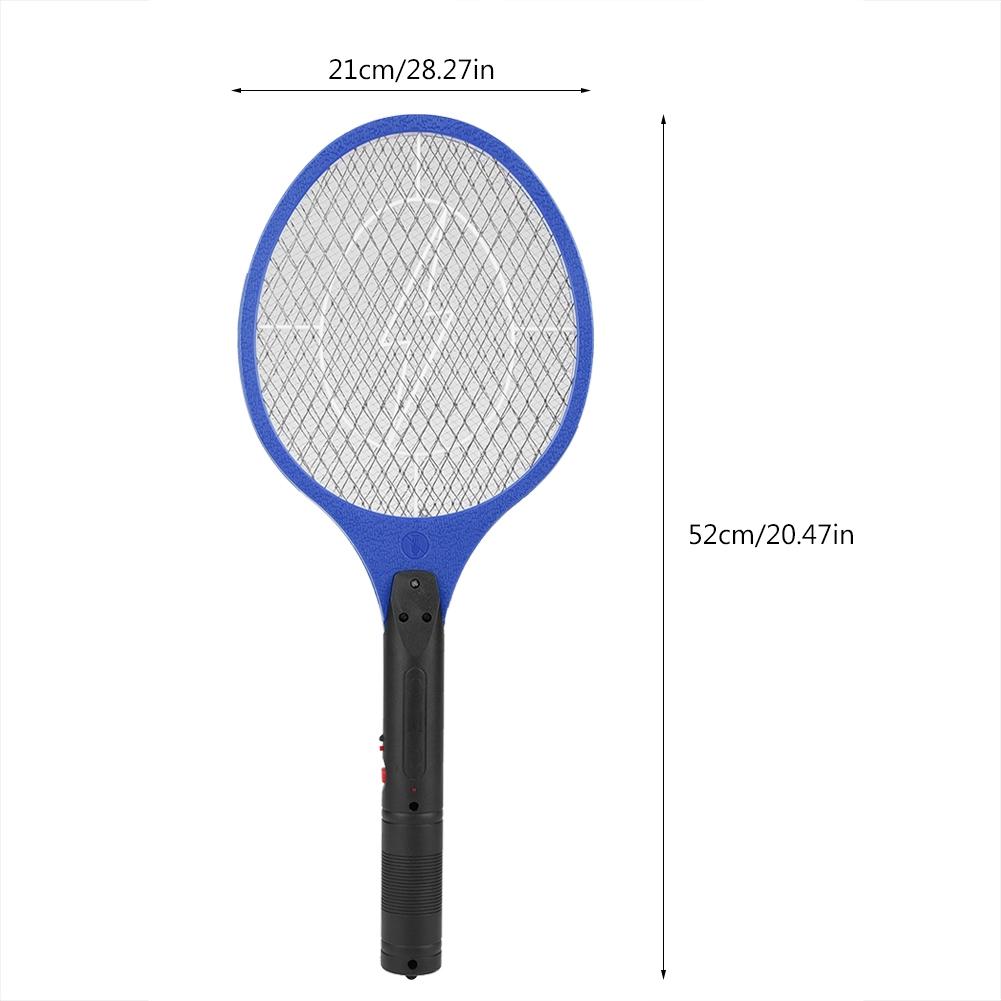 Cordless Rechargeable Electric Fly Mosquito Swatter Bug Zapper Racket Insects Killer Blue
