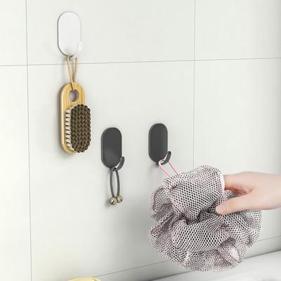 5PCS Wall Hooks Self-Adhesive Waterproof Hooks Strong Load-Bearing Rust-Resistant Hook for Bathroom Kitchen