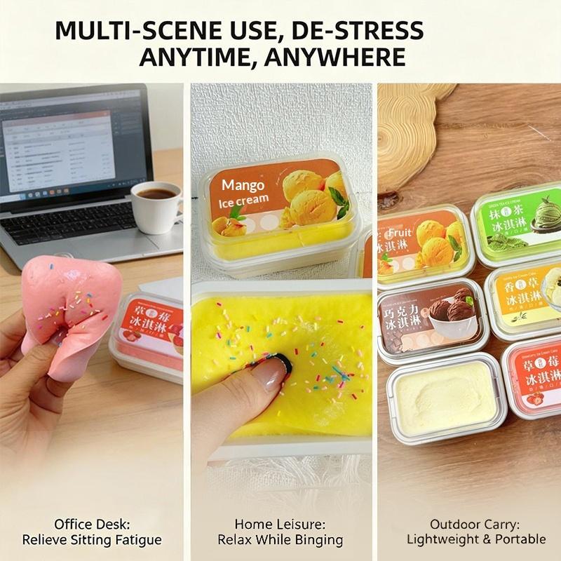 Super Soft Slow-Rebound Boxed Cake Fidget Toy Slow-Rebound Toy Stress Relief Fidget Toy Realistic Dessert Stress Relief Toy